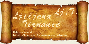 Ljiljana Tirnanić vizit kartica